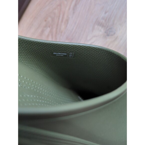 Balenciaga Croc Mule Mens 11 EU 44 Green Khaki
